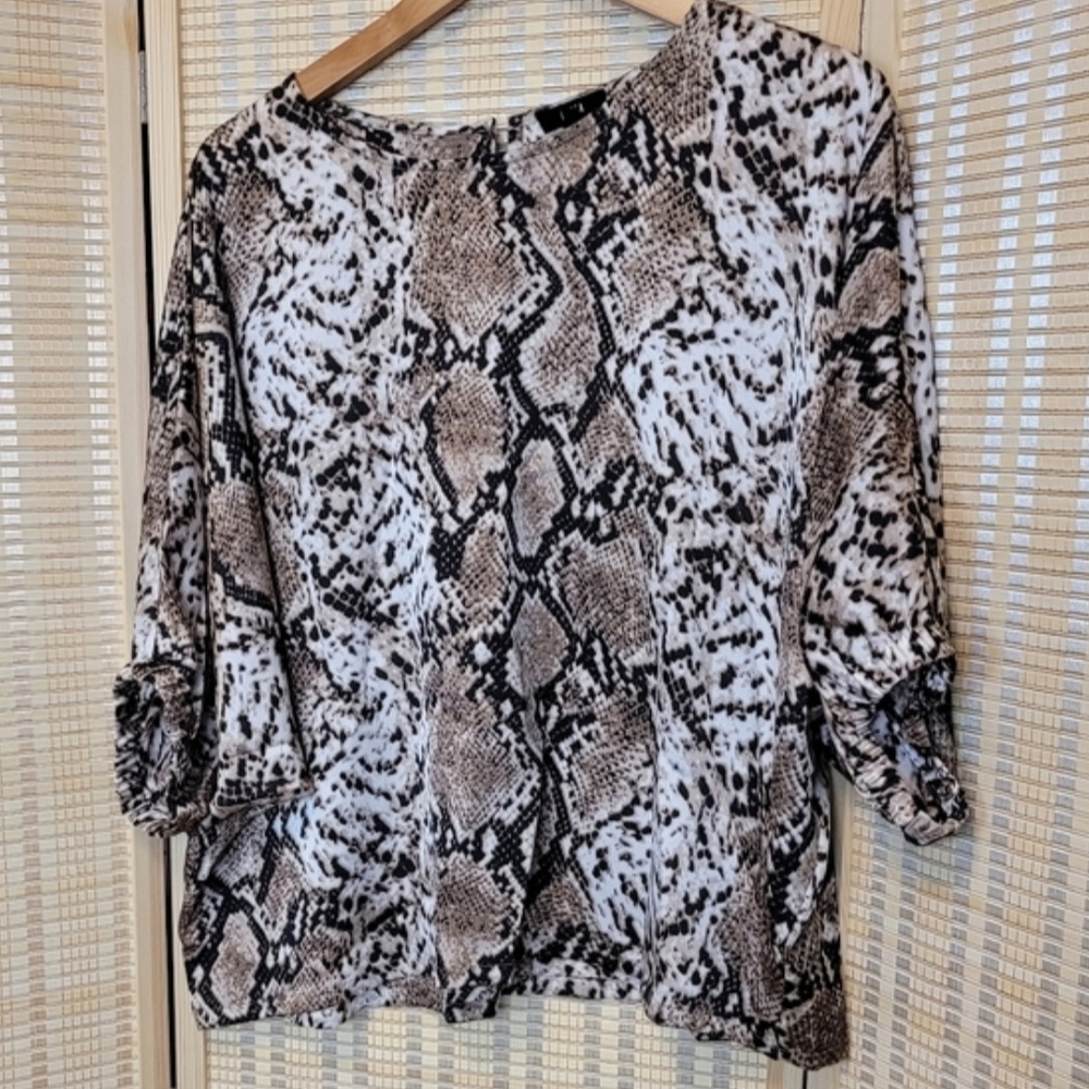 Lucca Snakeskin Print Blouse Large